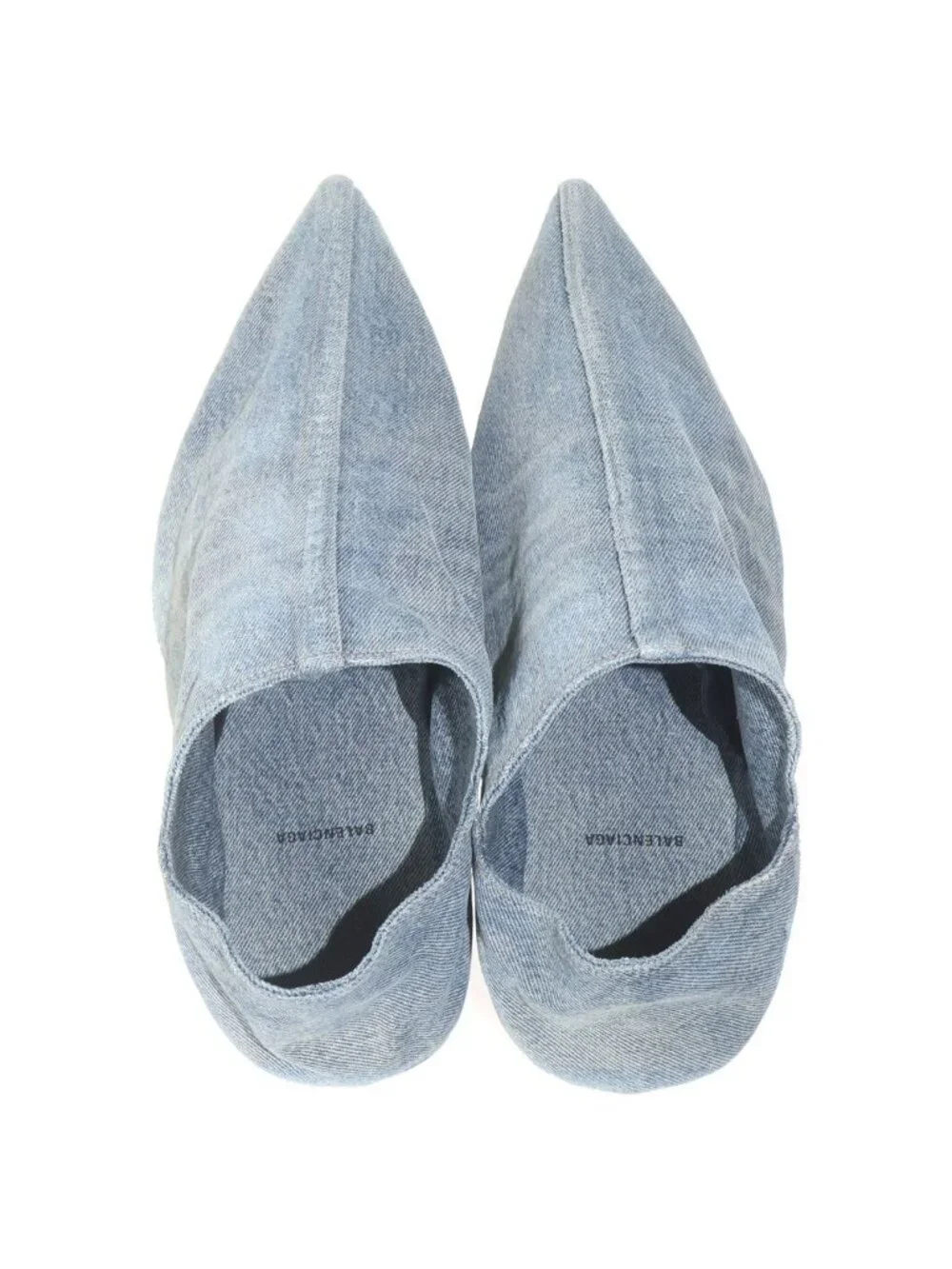 Balenciaga Flat Mule Smooth Lambskin Mules Blue